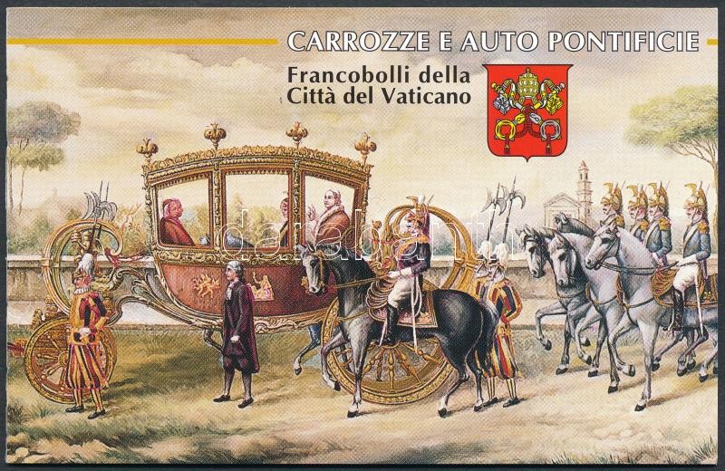 Pápai hintók és autók bélyegfüzet, Papal carriers and cars stamp-booklet