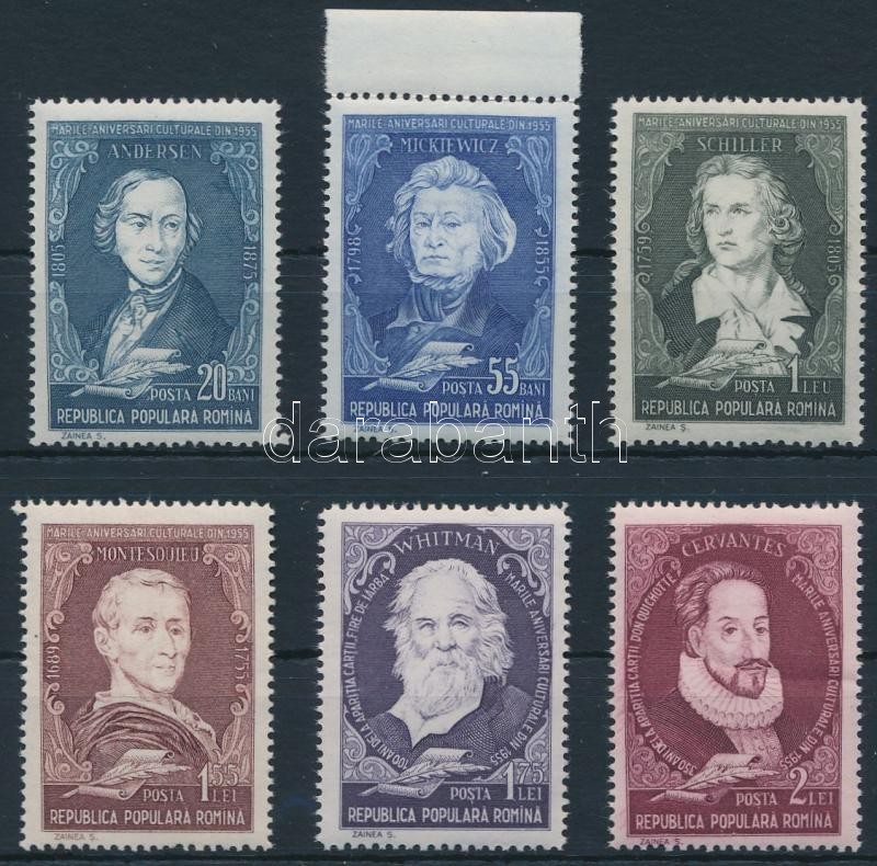 Poets and writers set (Mi 1560 folded), Költők és írók sor (Mi 1560 törés)