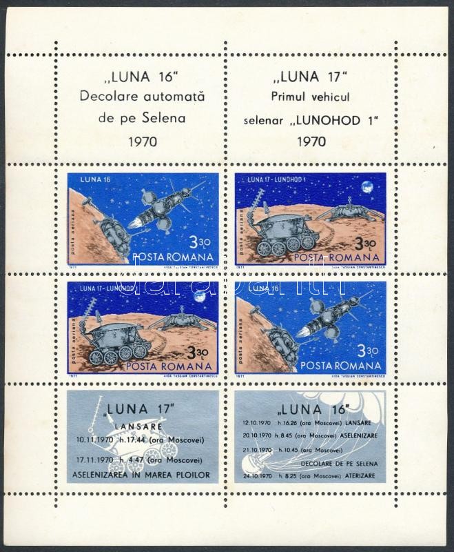 Space Research: Luna 16, 17 block, Űrkutatás: Luna 16, 17 blokk
