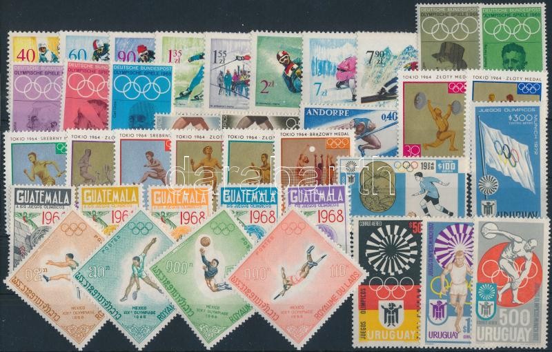 1965-1972 Olympics 8 sets + 1 stamp, 1965-1972 Olimpia 8 klf sor + 1 önálló érték