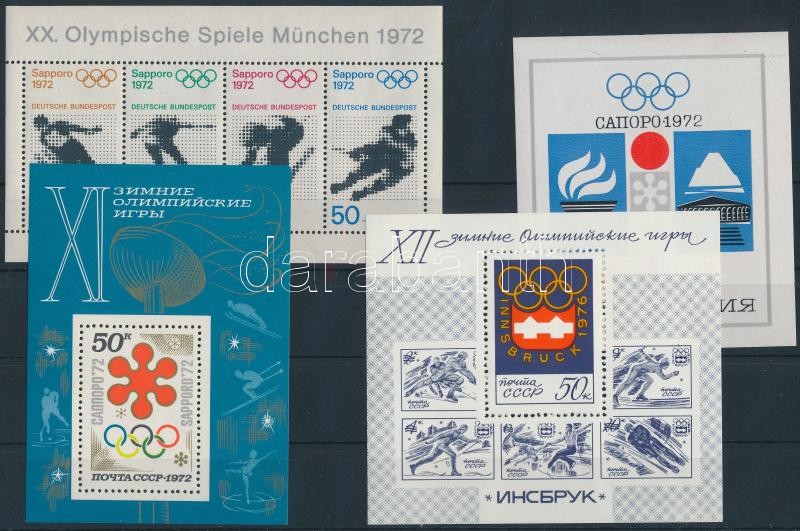 1972-1976 Olympics 4 blocks, 1972-1976 Olimpia 4 klf blokk