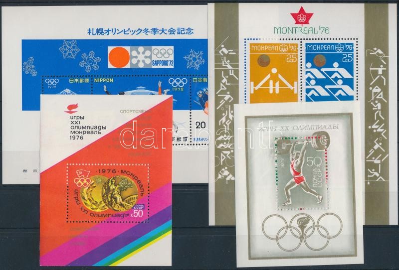 1972-1976 Olympics 4 blocks, 1972-1976 Olimpia 4 klf blokk