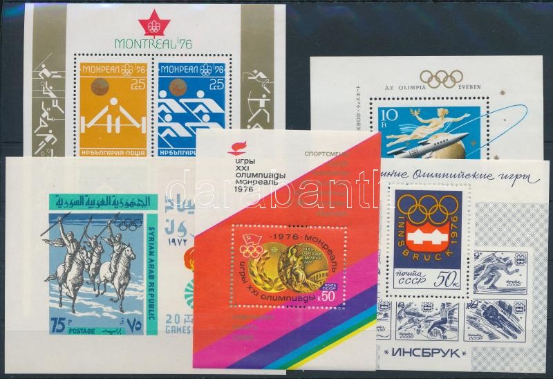 1964-1976 Olimpia 5 klf blokk, 1964-1976 Olympics