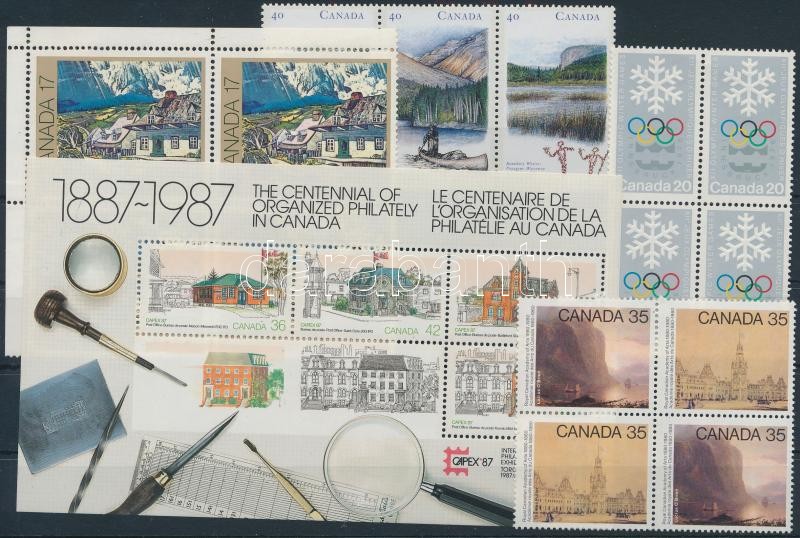 1976-1991 15 stamp + block, 1976-1991 15 klf bélyeg + blokk