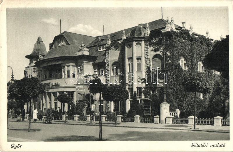 Győr, Sétatéri mulató, étterem Kiosk, kávéház