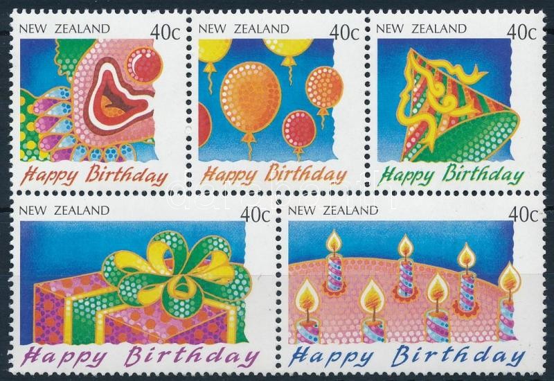 Greeting Stamps block of 5, Üdvözlőbélyeg ötöstömb