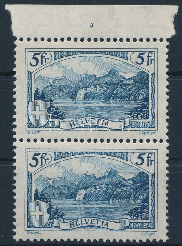Definitive stamp in margin pairs, Forgalmi bélyeg ívszéli párban