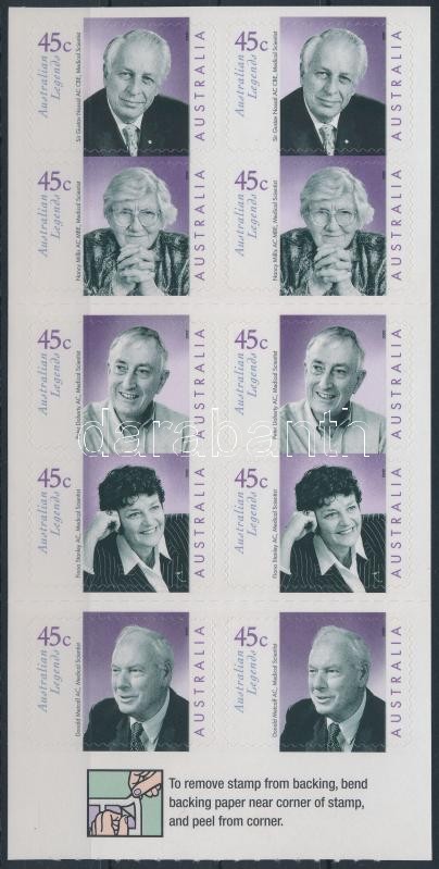 Australian Legends stamp-booklet, Ausztrál legendák bélyegfüzet