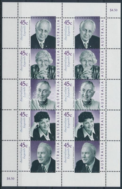 Legendás tudósok kisív, Legendary scientists mini sheet