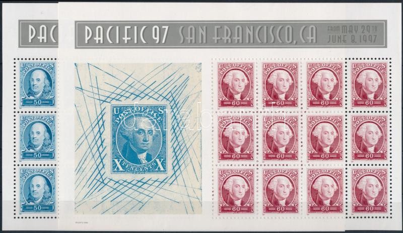 PACICIC´97 Stamp Exhibition occasional block issue in pair, PACICIC´97 Bélyegkiállítás alkalmi blokkkiadás párban