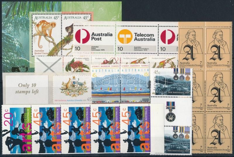 1974-2000 28 stamps + 1 block, 1974-2000 28 db bélyeg, közte összefüggések, párok és 1 db blokk