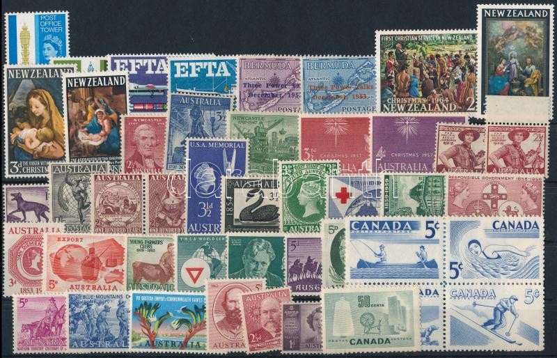 1947-1965 5 sets + 1 block + 31 stamps + 1 block of 4, 1947-1965 5 klf sor + 1 blokk + 31 klf önálló érték + 1 négyestömb