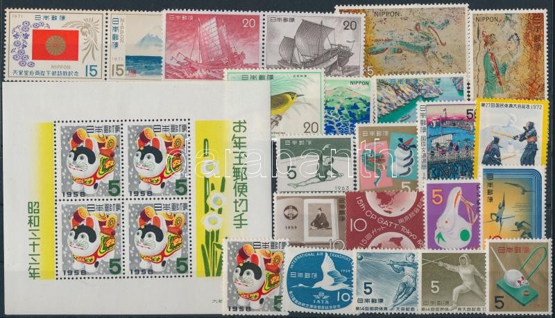 1957-1975 22 stamps + block, 1957-1975 22 klf bélyeg + blokk