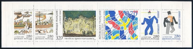 Cultural Relationships between France and Sweden stamp-booklet, Kulturális kapcsolatok Franciaország és Svédország között bélyegfüzet