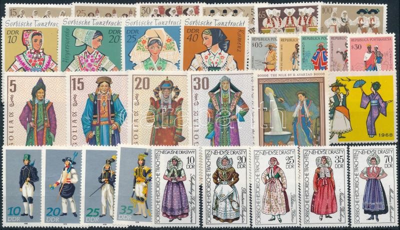 1957-1978 Costumes 30 stamps, 1957-1978 Népviselet motívum 30 klf bélyeg