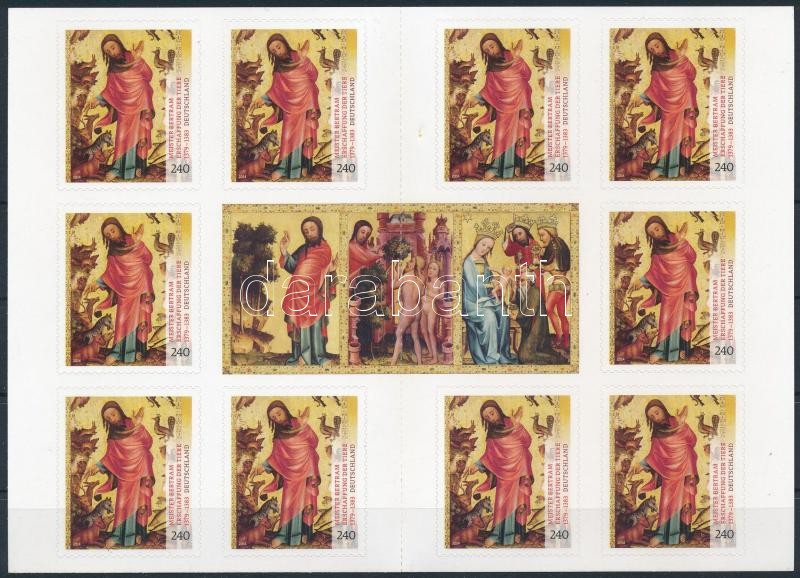 Paintings self-adhesive stamp-booklet, Festmény öntapadós bélyegfüzet