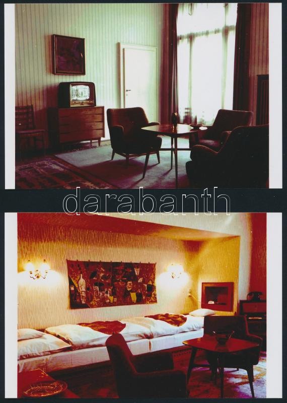 cca 1960 Budapest, Hotel Gellért, 12 db vintage negatív (6x7 cm) és 7 db mai nagyítás, 10x15 cm