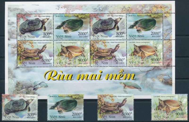 Teknős sor + kisív, Turtle set + minisheet