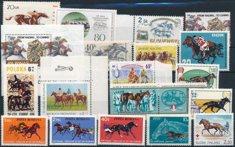 1968-1997 Horse 19 stamps, 1968-1997 Ló motívum 19 klf bélyeg