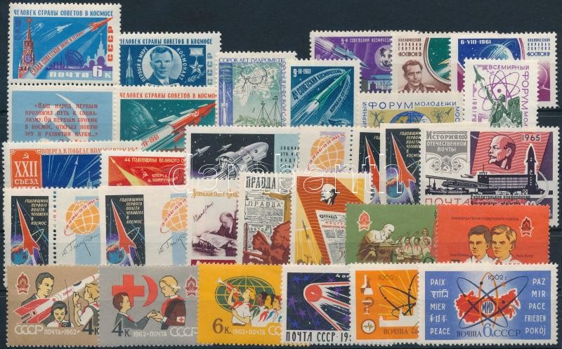 Space Research 1961-1966 7 sets + 8 stamps, Űrkutatás 1961-1966 7 klf sor + 8 klf önálló érték