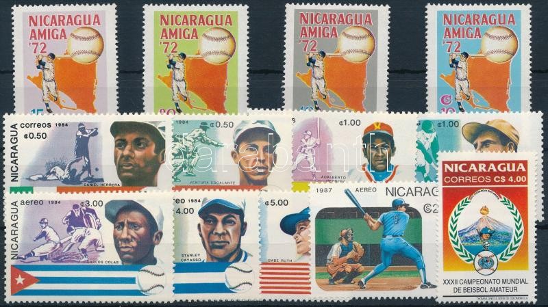 1972-1994 Baseball 2 sets + 2 stamps, 1972-1994 Baseball 2 klf sor + 2 önálló érték