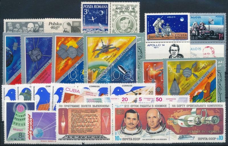 Űrkutatás 1969-1983 3 klf sor + 13 klf önálló érték, Space Research 1969-1983 3 sets + 13 stamps