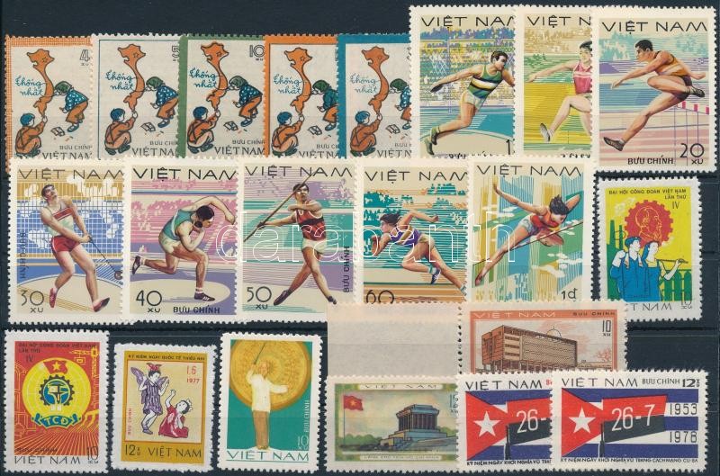 1977-1978 21 klf bélyeg, közte sorok, 1977-1978 21 stamps with sets
