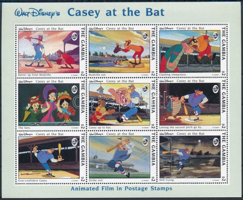 Baseball - Walt Disney mini sheet, Baseball - Walt Disney kisív