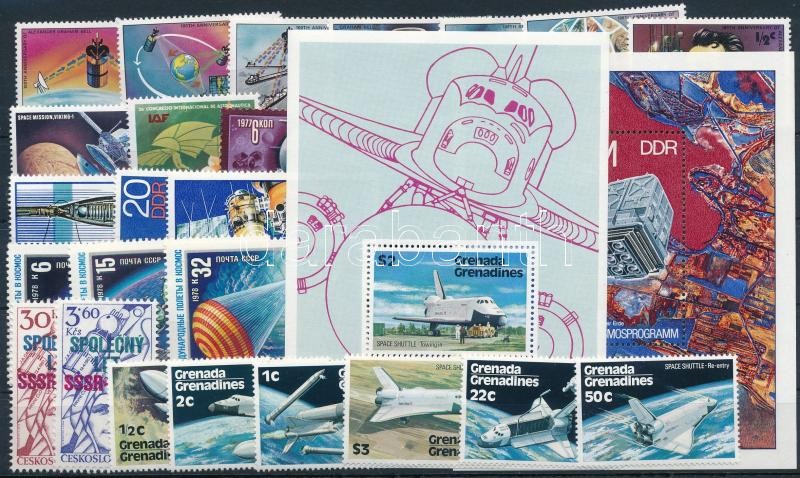 Space Research 1976-1978 4 sets + 2 blocks + 6 stamps, Űrkutatás 1976-1978 4 klf sor + 2 blokk + 6 klf önálló érték
