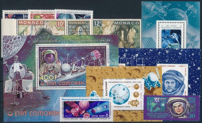 Űrkutatás 1983-1984 4 klf blokk + 2 klf sor + 2 klf önálló érték, Space Research 1983-1984 4 blocks + 2 sets + 2 stamps