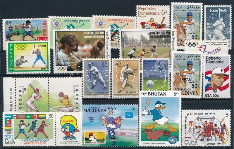 1982-1987 Baseball 20 stamps, 1982-1987 Baseball 20 klf bélyeg