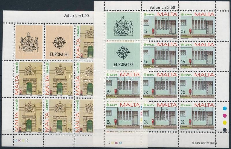 Europe CEPT: Postal Buildings mini sheet set, Europa CEPT: Posta épületek kisív sor