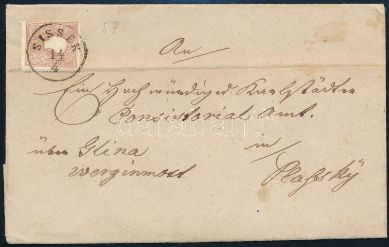 ~1860 10kr II. levélen ,,SISSEK