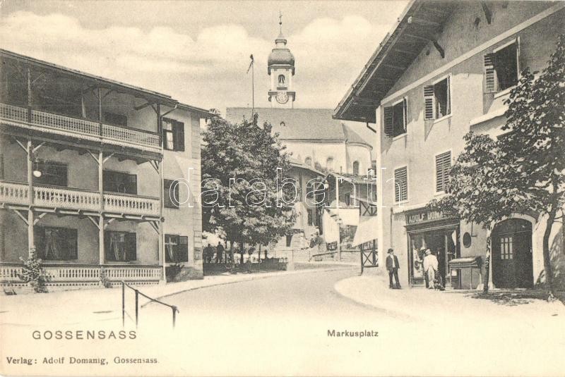 Colle Isarco Gossensass Südtirol Markusplatz Square View Shop And Edition Of Adolf Domanig - 