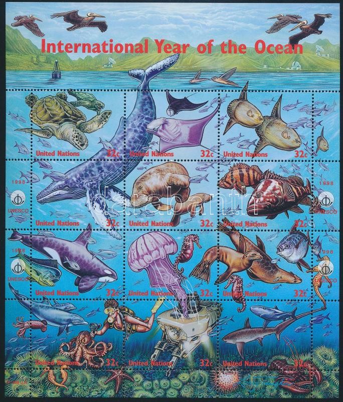 International Year of the Oceans complete sheet, Óceánok nemzetközi éve teljes ív