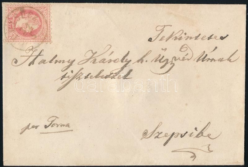 ~1870 5kr on cover 