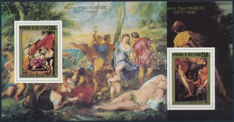 Rubens festmények sor blokk formában, Rubens paintings set blockform