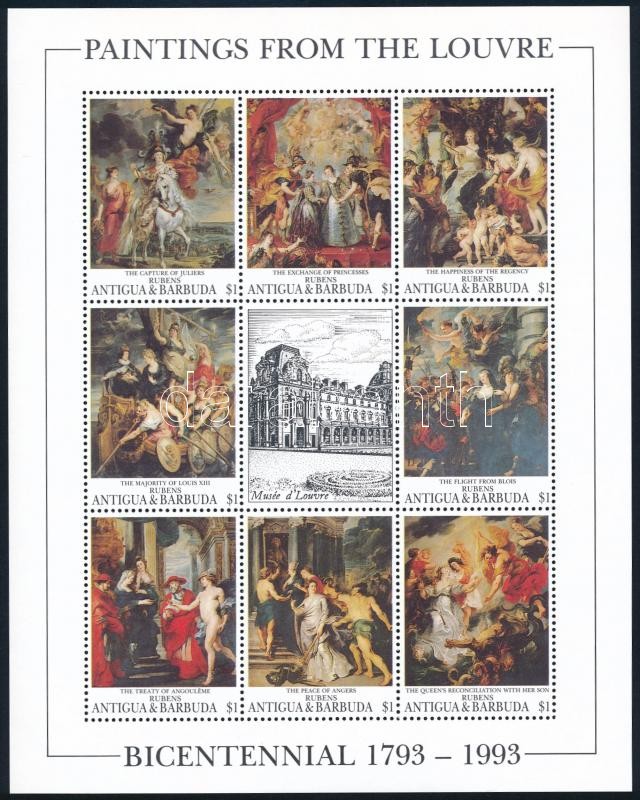 Rubens mini sheet set, Rubens festmény kisívsor