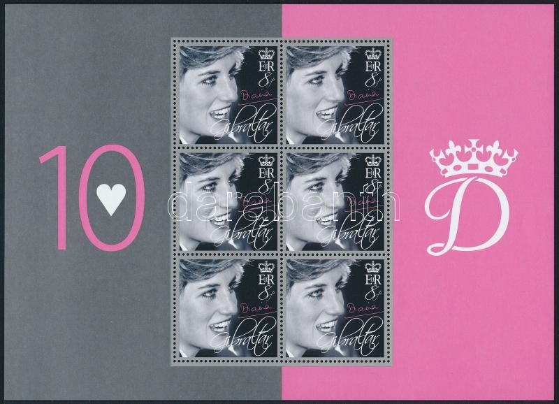 Princess Diana mini sheet set, Diana hercegnő halálának 10. évfordulója kisívsor