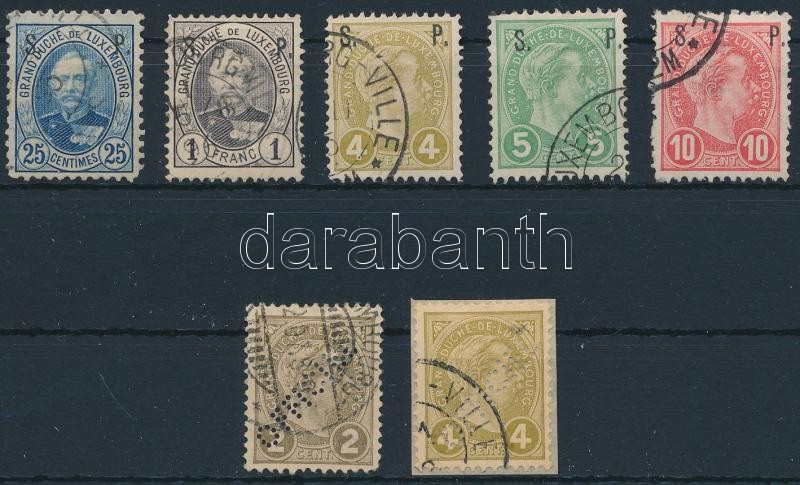 1891-1899 7 Official stamps, 1891-1899 7 klf Hivatalos bélyeg