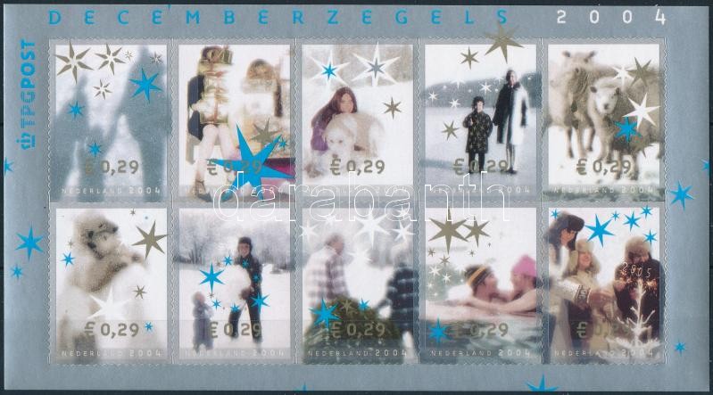 December stamps self-adhesive mini sheet, Decemberi bélyegek öntapadós kisív