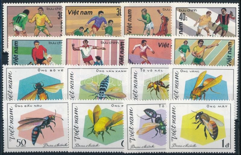 ;Vietnam;1982 Rovarok sor  + Labdarúgás sor, Insects set + Football set