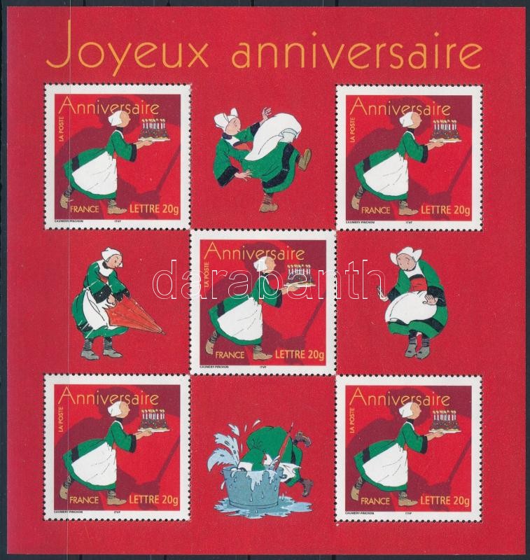 Birthday greeting stamps mini sheet, Születésnapi üdvözlőbélyegek kisív
