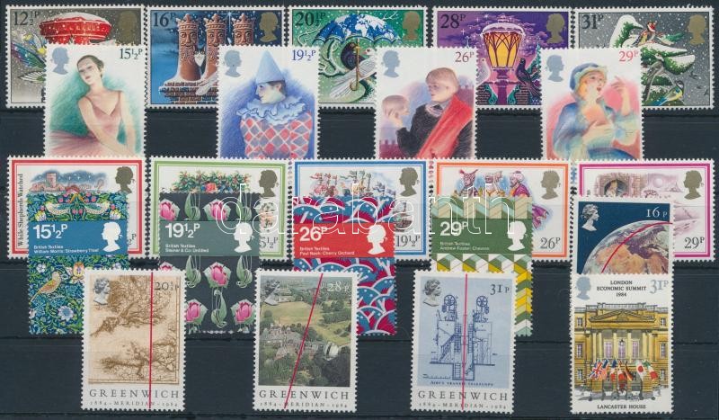 1982-1984 5 sets + 1 stamp, 1982-1984 5 klf sor + 1 önálló érték