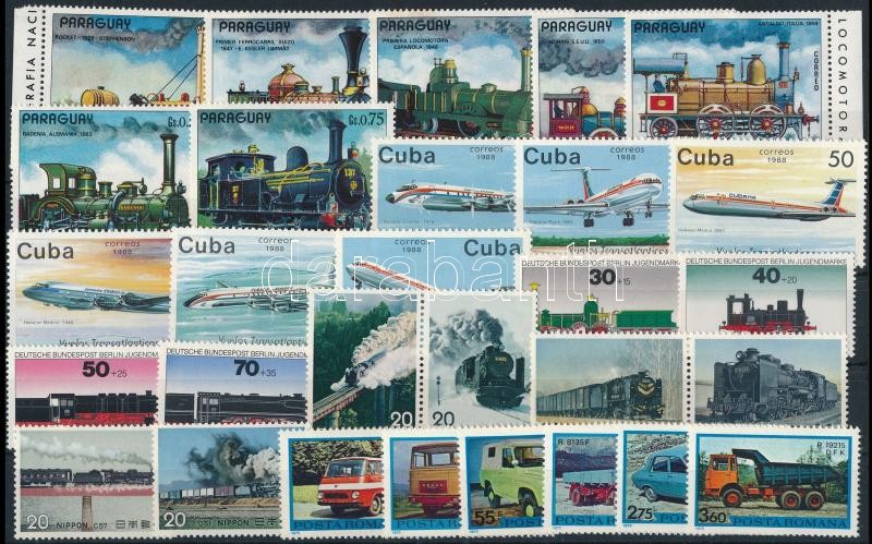 1972-1975 Transport 29 stamps, 1972-1975 Közlekedés motívum 29 klf bélyeg