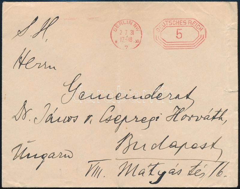 Nyomtatvány Budapestre, Printed matter to Budapest