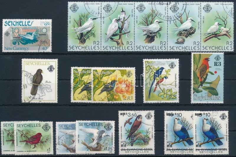 1977-1996 18 Bird stamps, 1977-1996 18 db Madár bélyeg