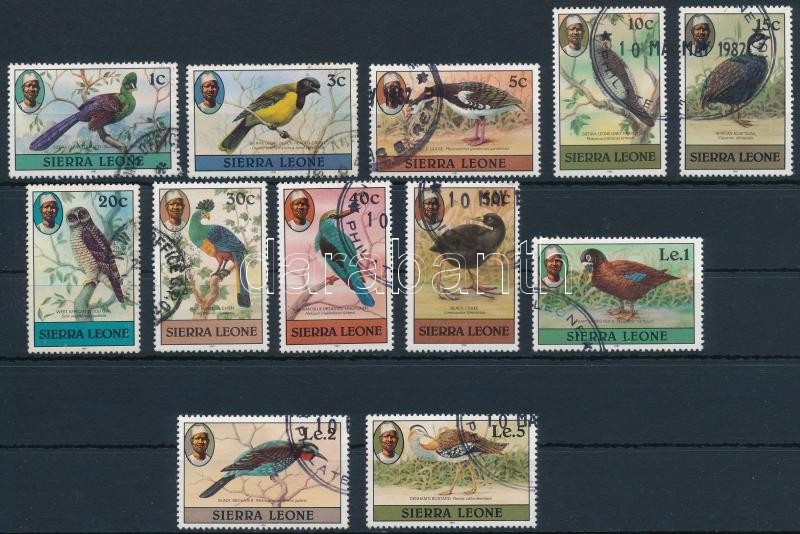 Madár 12 klf bélyeg, Birds 12 stamps