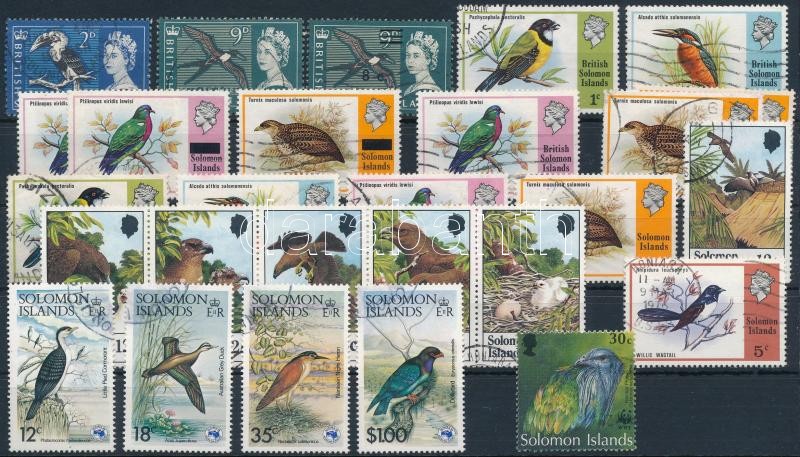 1965-1993 27 Bird stamps + 2 blocks, 1965-1993 27 db Madár bélyeg és 2 blokk