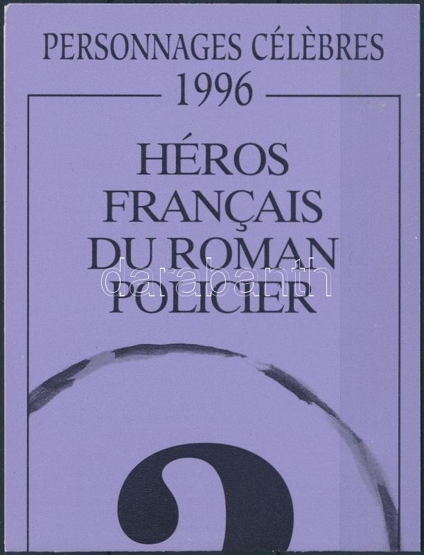 Francia detektív regényhősök bélyegfüzet, French detective novel heroes stamp-booklet